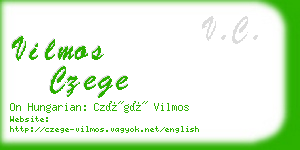 vilmos czege business card